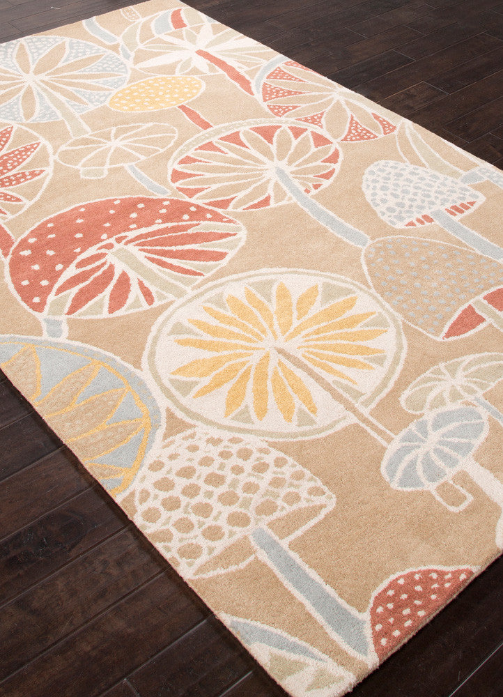 En Casa Mushrooms Sand Area Rug
