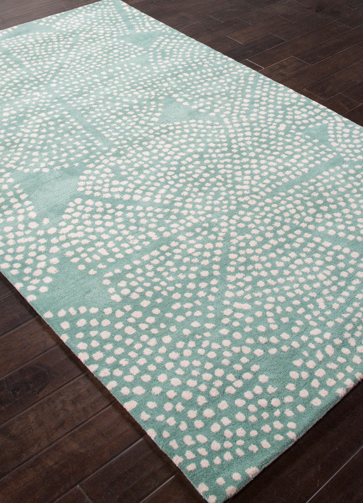 En Casa Stipple Flower Aruba Blue/Antique White Area Rug