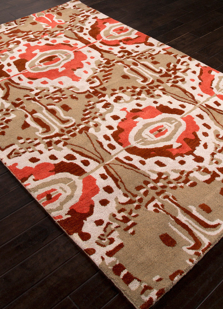 En Casa Jeet Sand/Poppy Area Rug