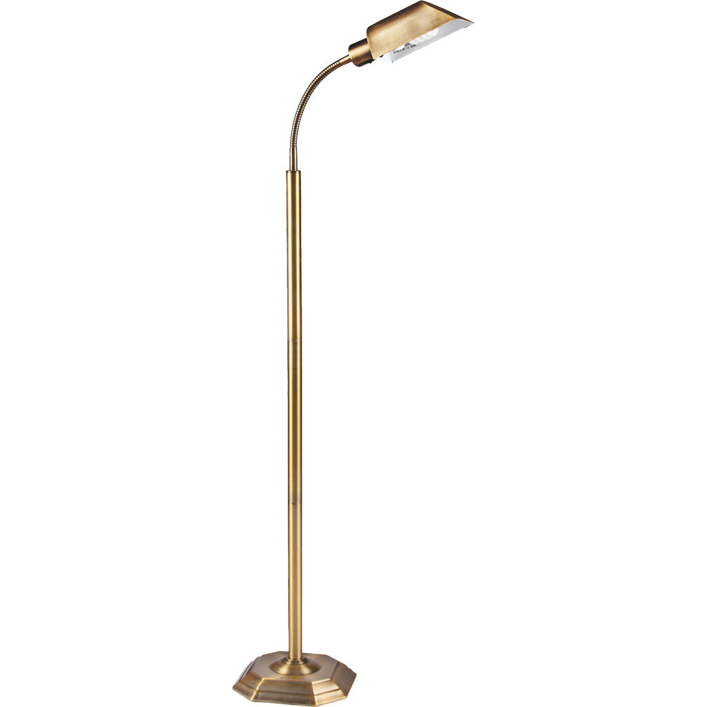 Author Floor Lamp Honey Brass