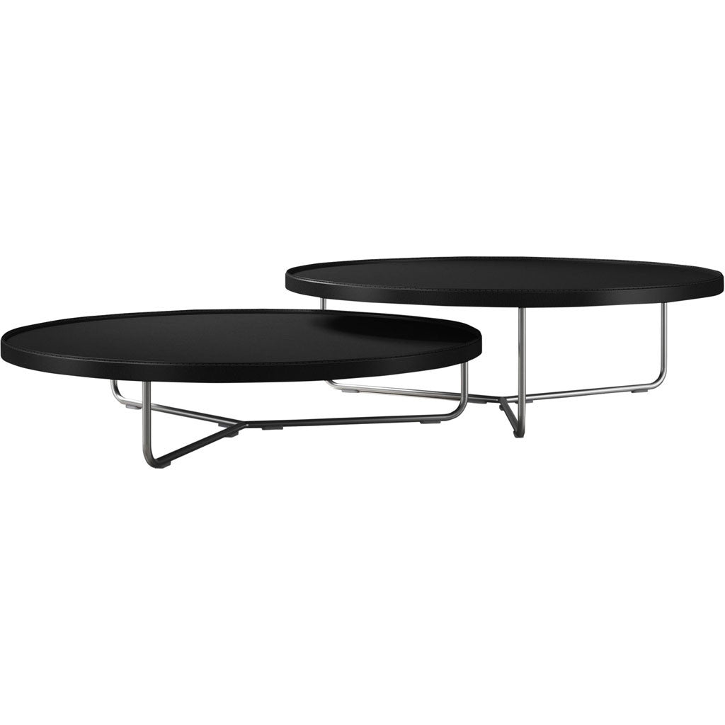 Adelphi Nesting Coffee Tables Black Leather