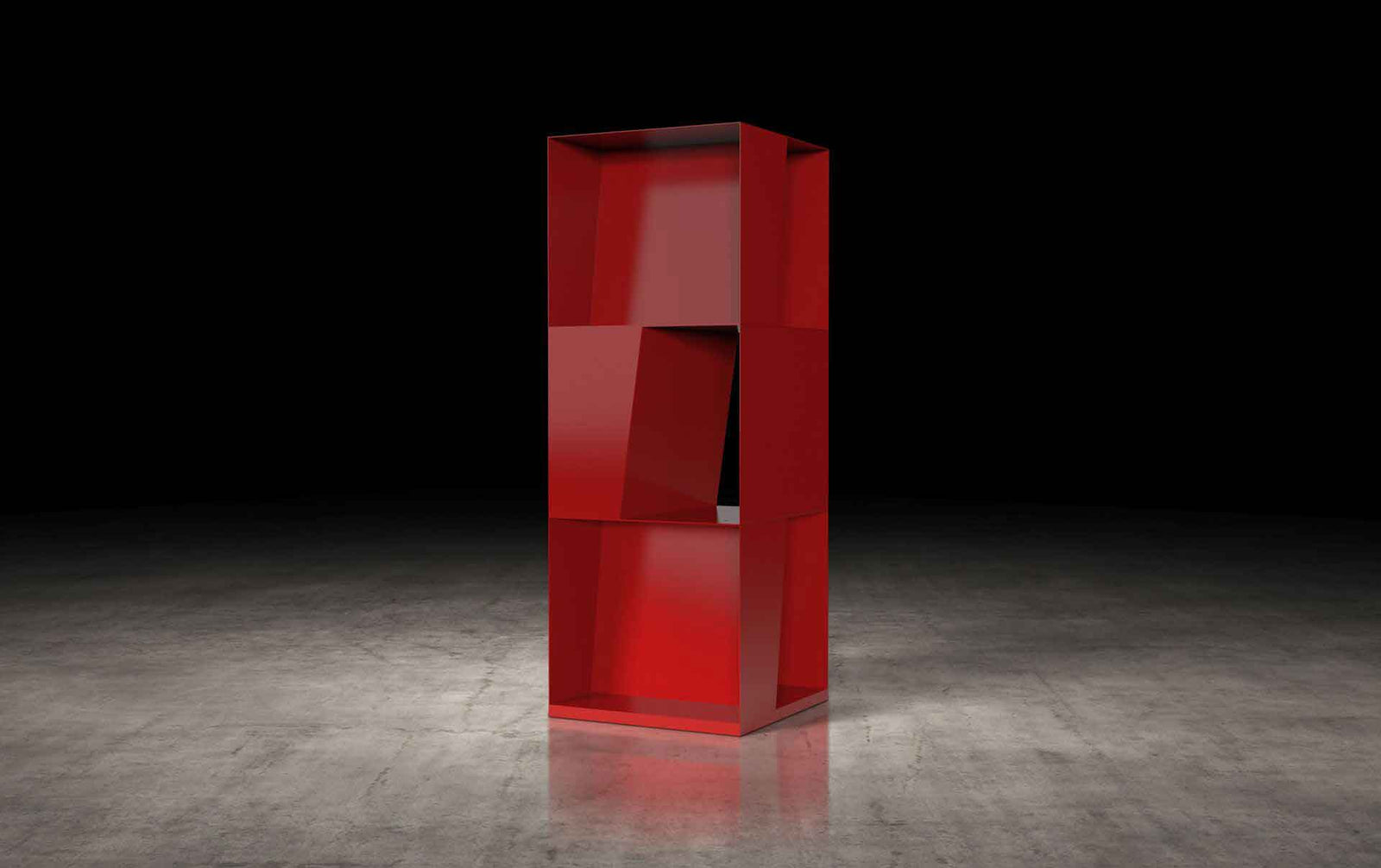 Bond Bookcase Chili Pepper Powdercoat