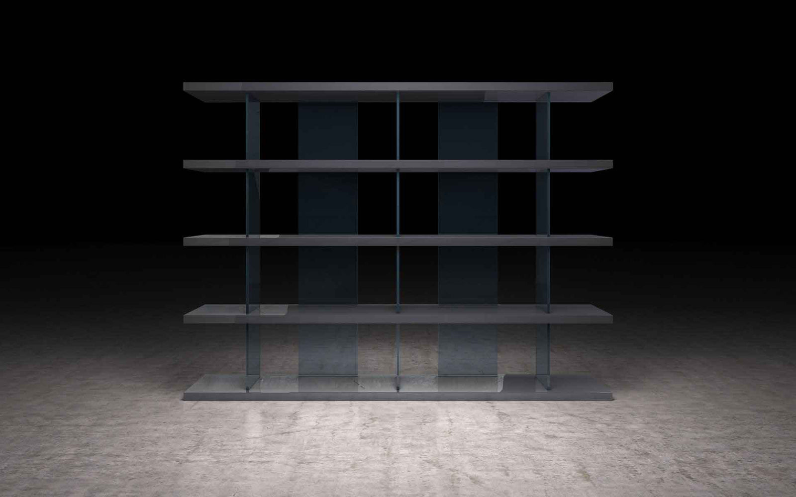 Beekman Bookcase Asphalt Lacquer