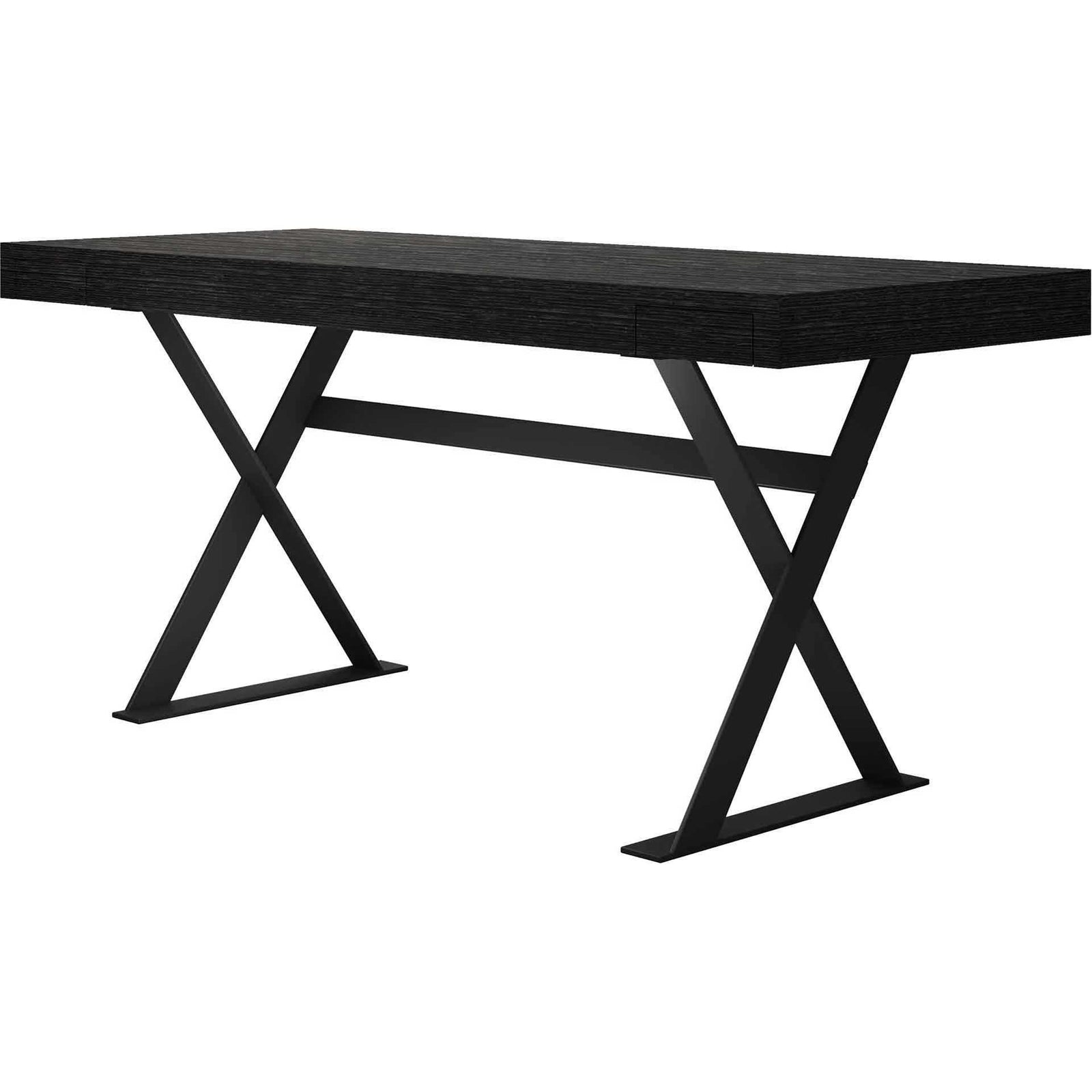 Barrow Desk Gray Oak/Black