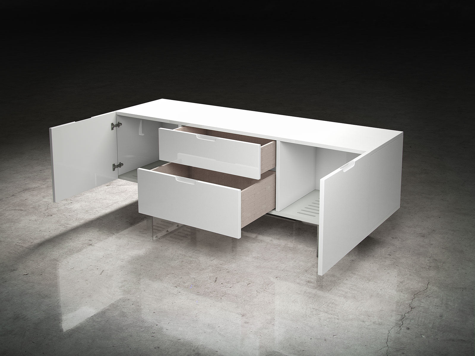 Eldridge Media Cabinet White