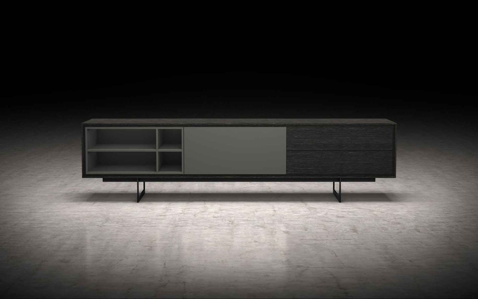 Baxter Media Cabinet Gray Oak