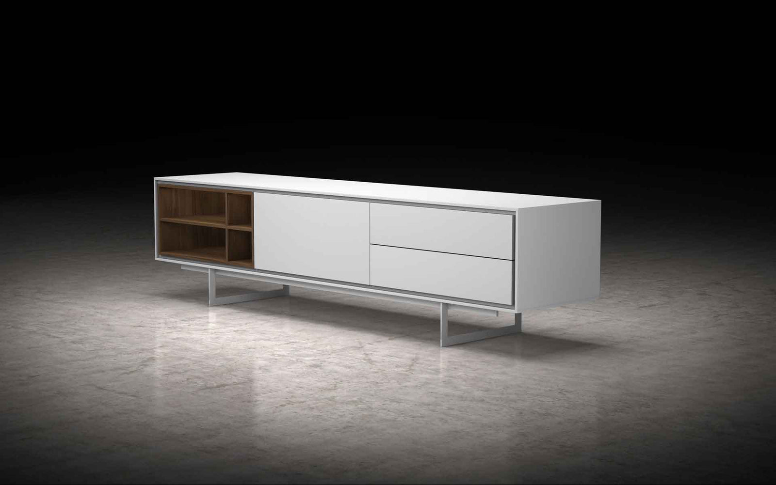 Baxter Media Cabinet White Matte