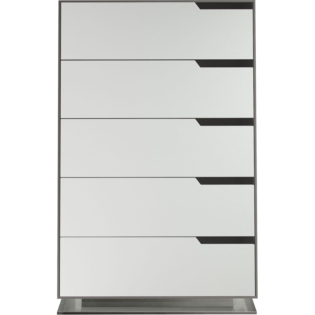 Park Tall Dresser Steeple Gray/White Matte
