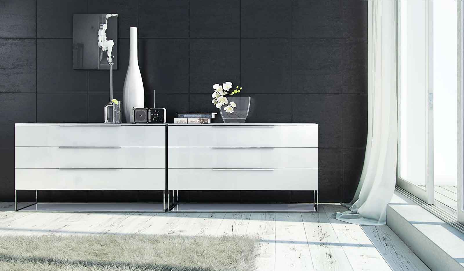 Bowery Dresser White Matte/White Glass