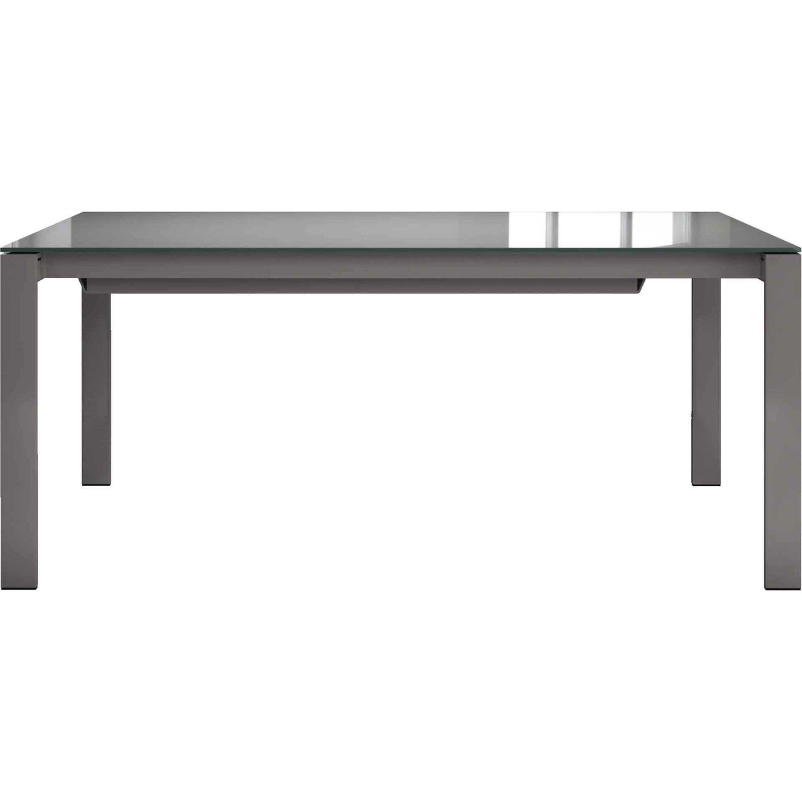 Napoli Dining Table Ashen Gray Glass/Ashen Gray