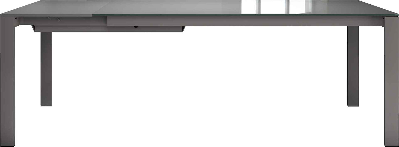 Napoli Dining Table Ashen Gray Glass/Ashen Gray