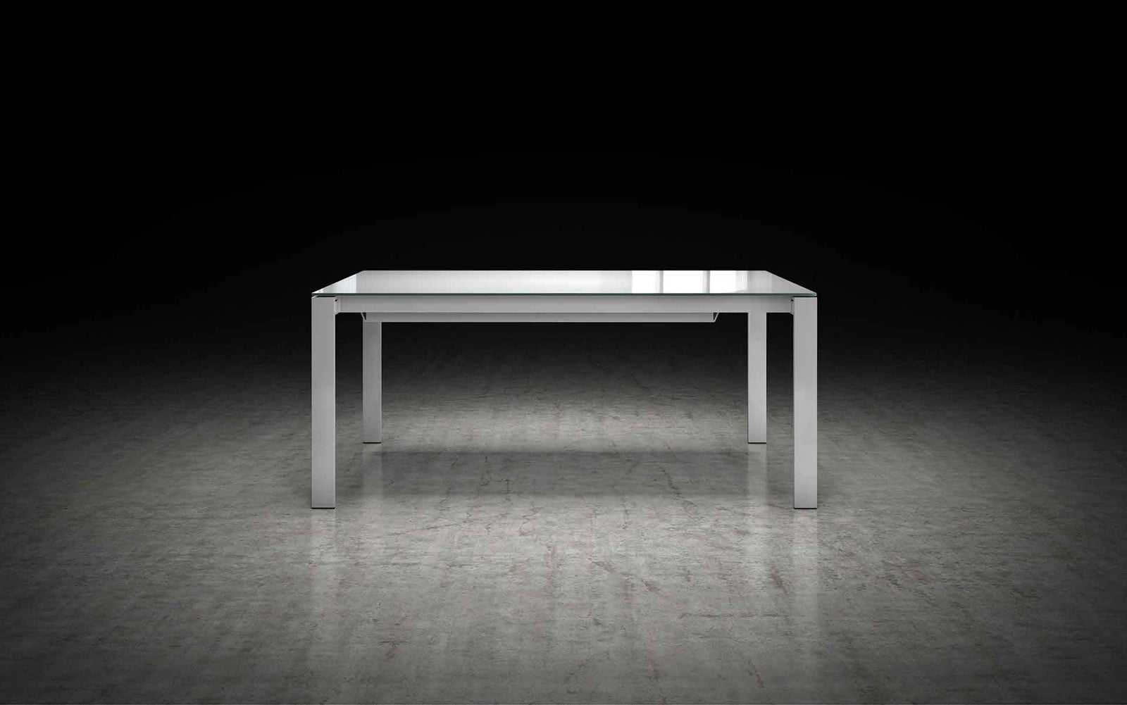 Napoli Dining Table White Glass/White