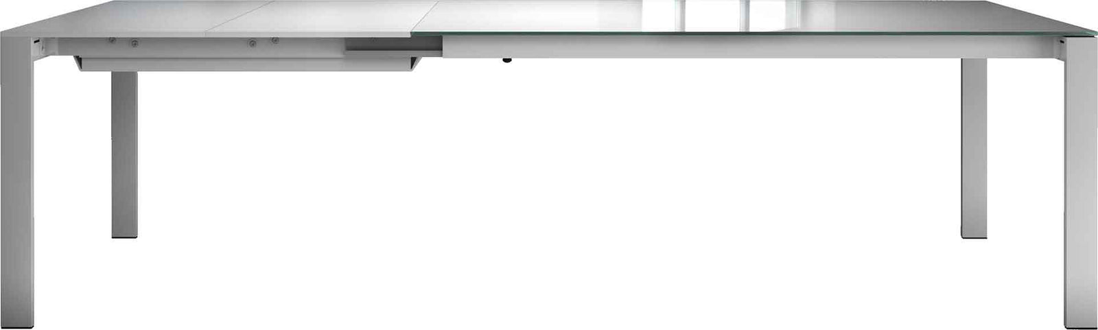 Napoli Dining Table White Glass/White