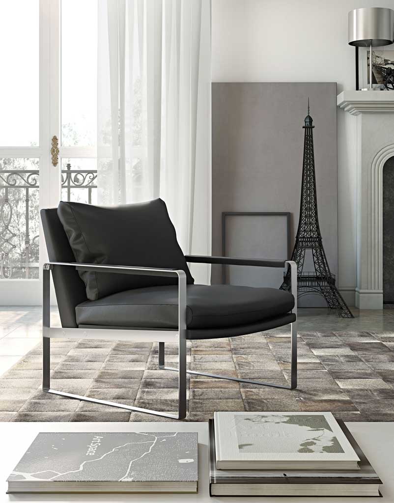 Charles Armchair Black