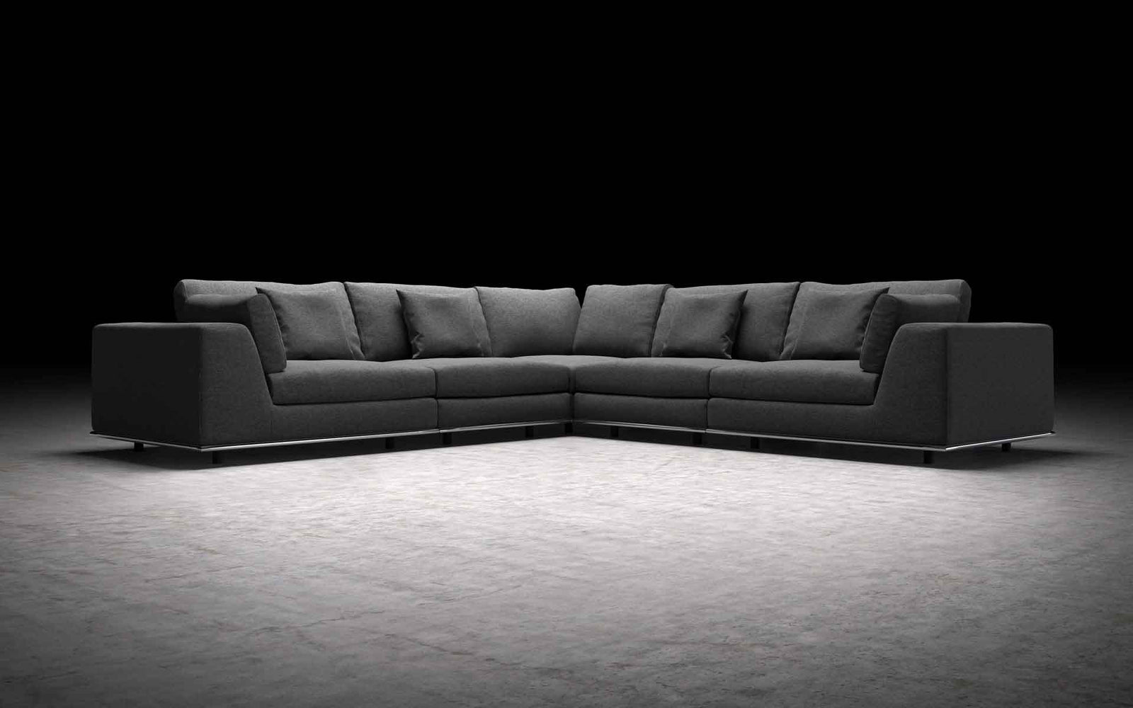 Perry Corner Sofa Shadow Gray