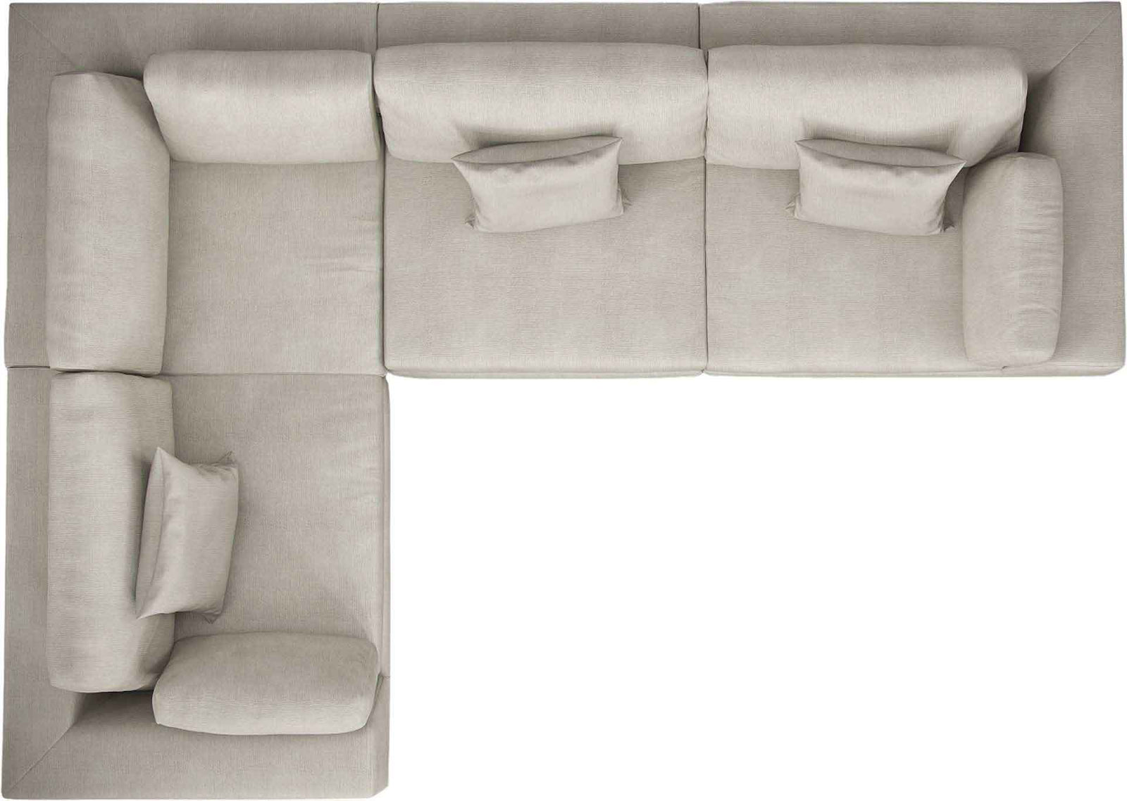 Perry Compact L-Corner Sofa Moonbeam