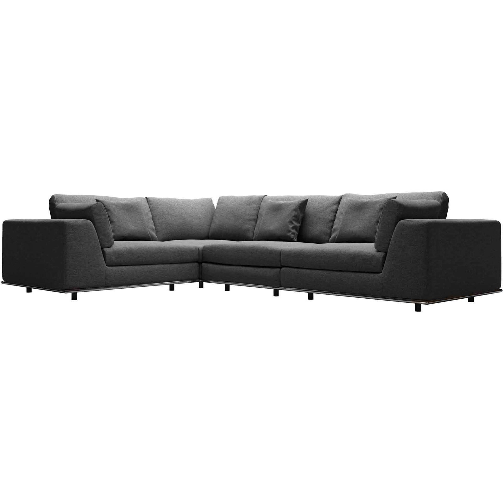 Perry Compact L-Corner Sofa Sofa Shadow Gray