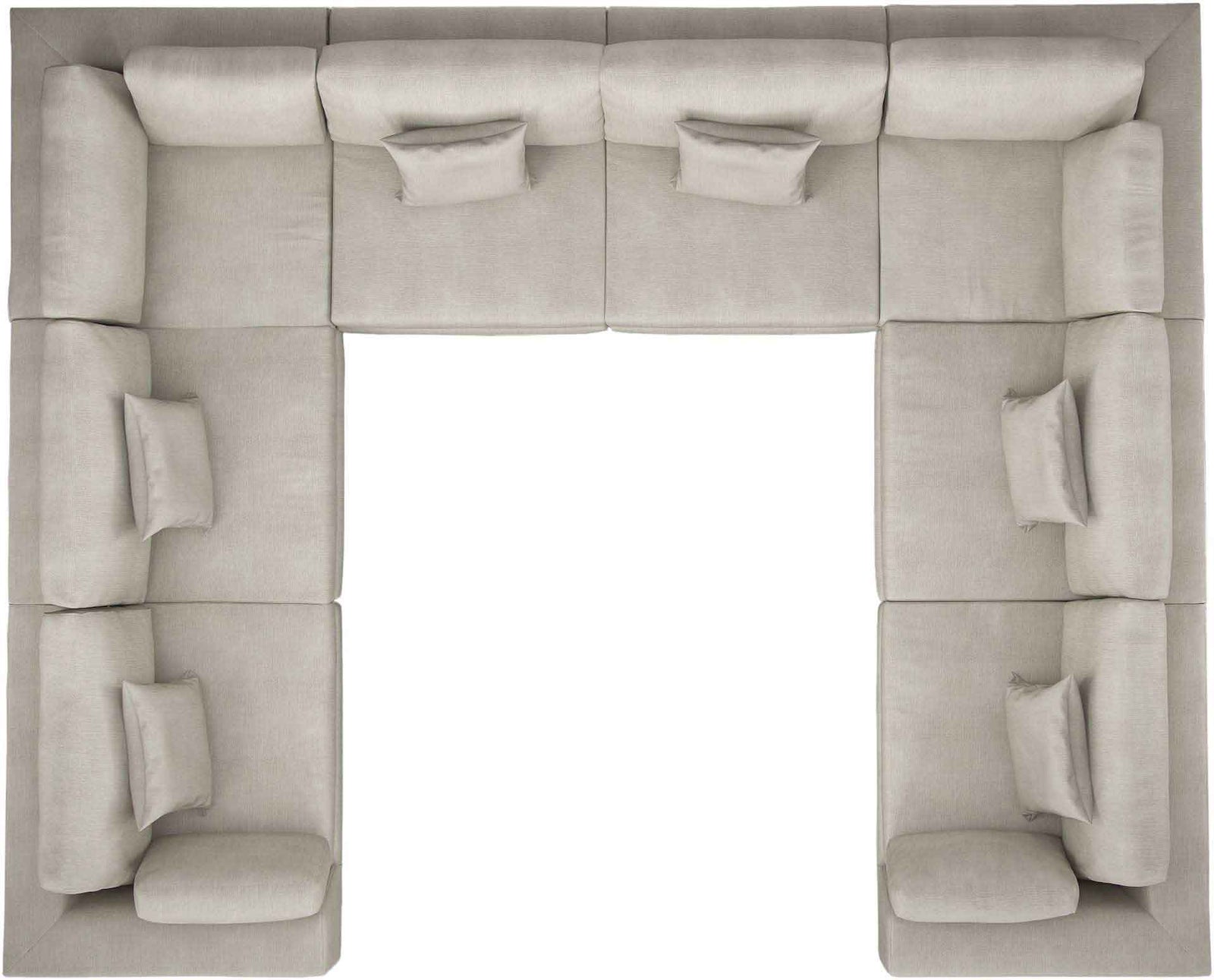 Perry U-Sectional Sofa Moonbeam