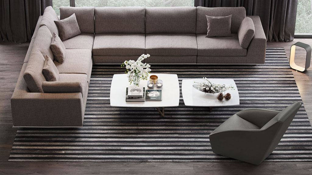 Belvedere Nested Tables White Glass/Walnut