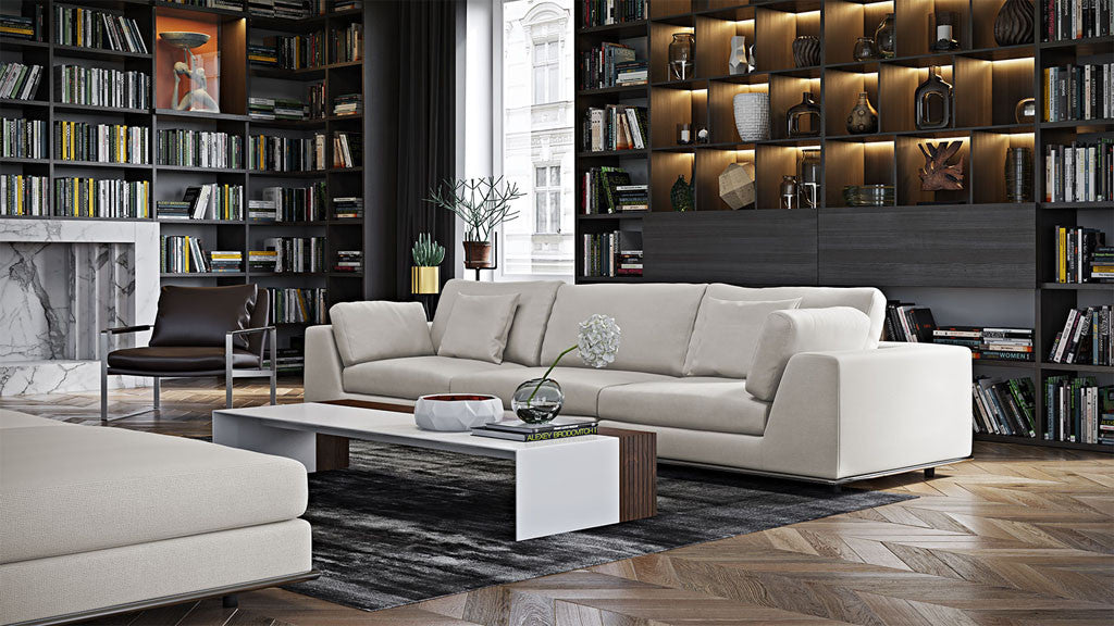 Beckenham Coffee Table White/Walnut