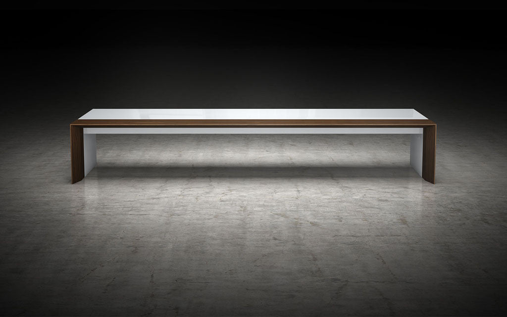 Beckenham Coffee Table White/Walnut