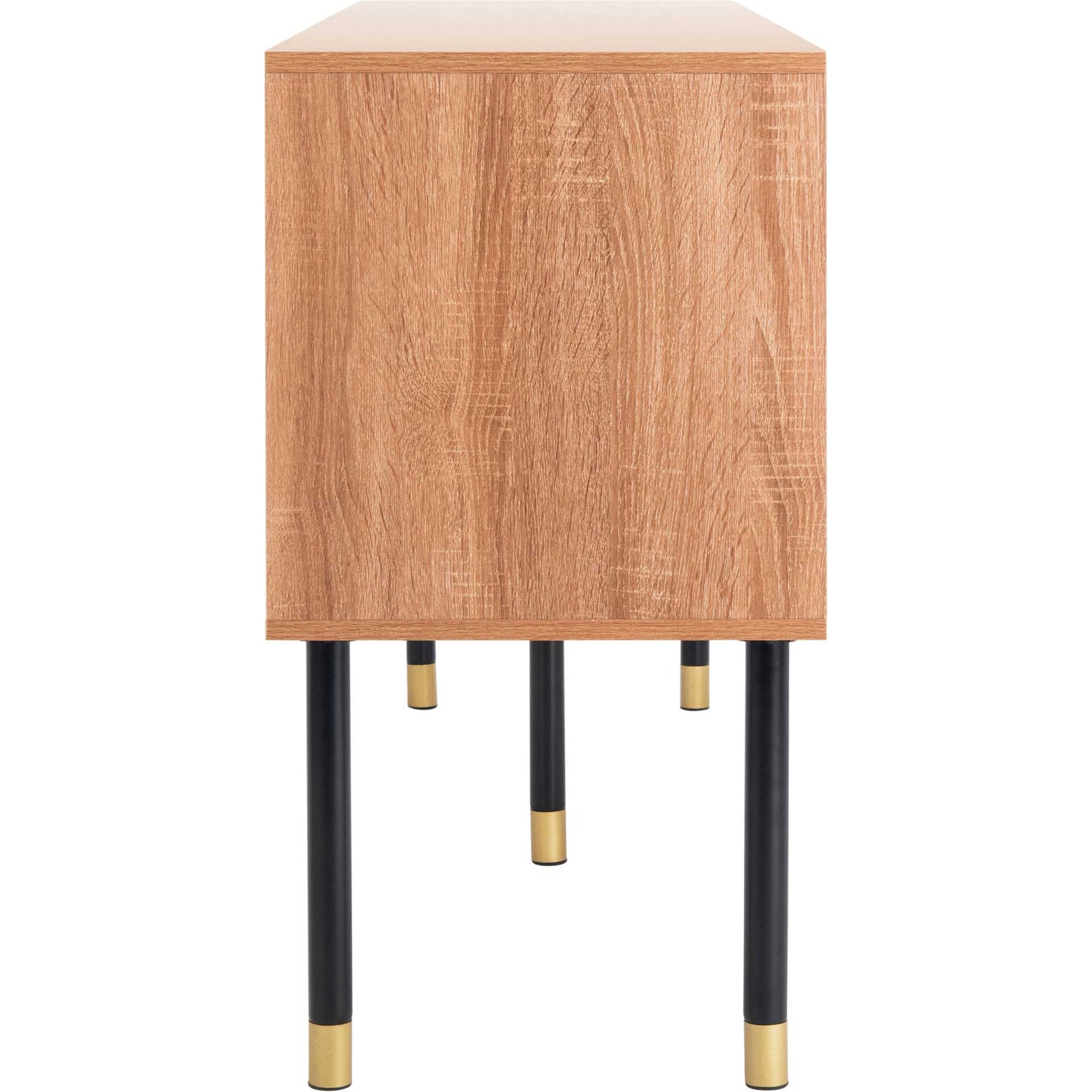 Oaklee TV Stand Natural/White/Black/Gold