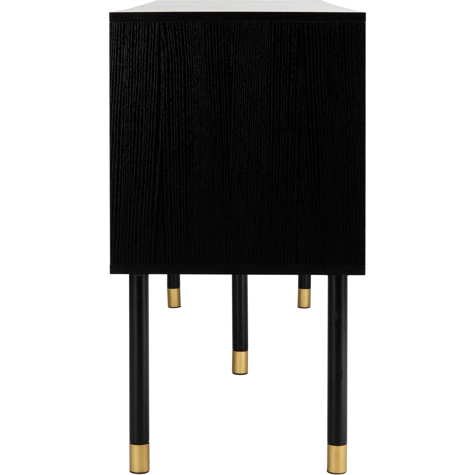 Oaklee TV Stand Black/White/Gold