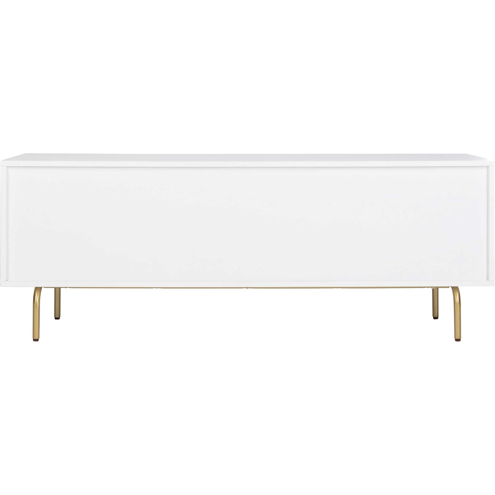 Gemma TV Stand Walnut/White/Gold