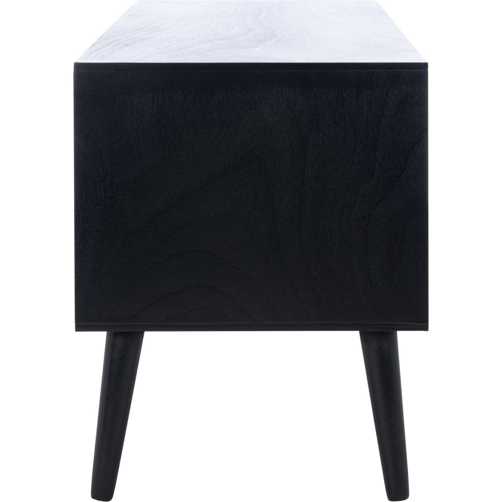 Sorrento 2 Door 1 Shelf Media Stand Black