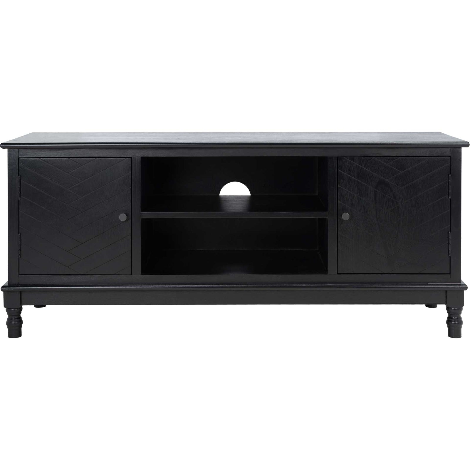 Magnolia 2 Door 2 Shelf Media Stand Black