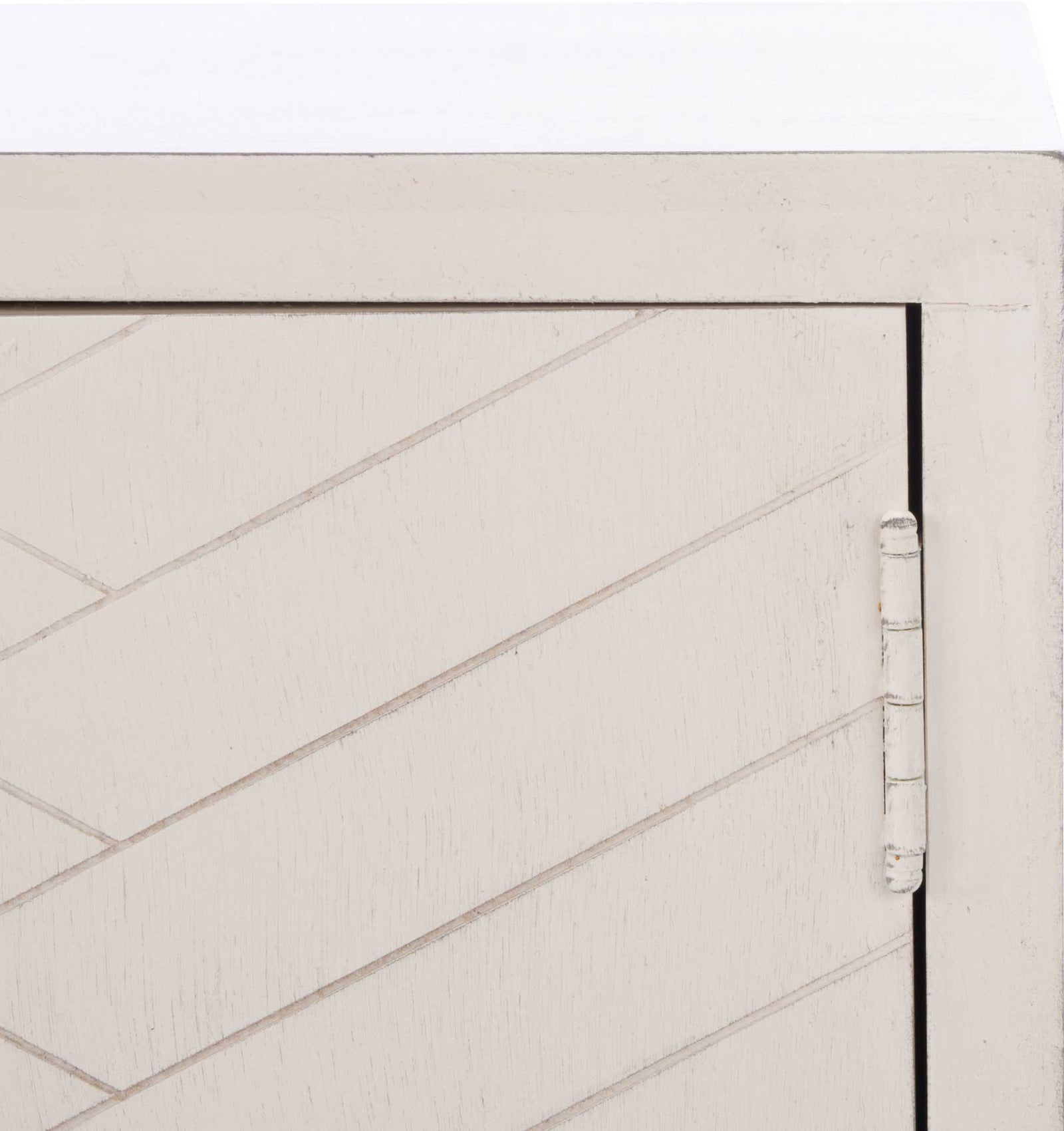 Ajani 2 Door 1 Shelf Media Stand Distressed White