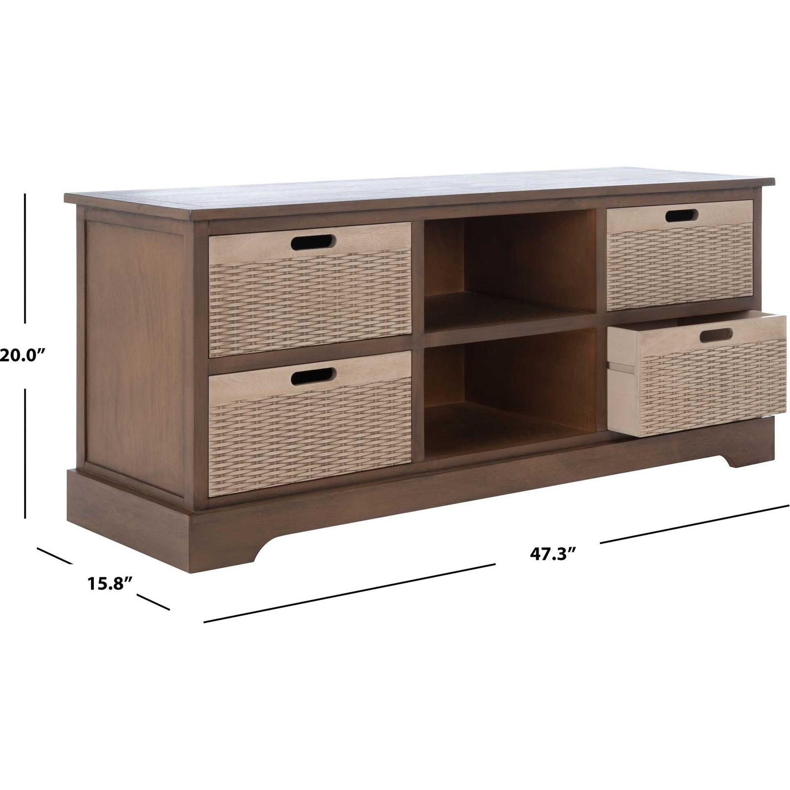 Lali 4 Drawer Media Stand Brown