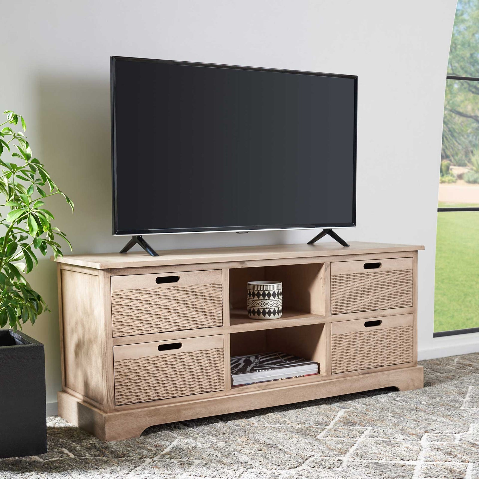 Lali 4 Drawer Media Stand Sand