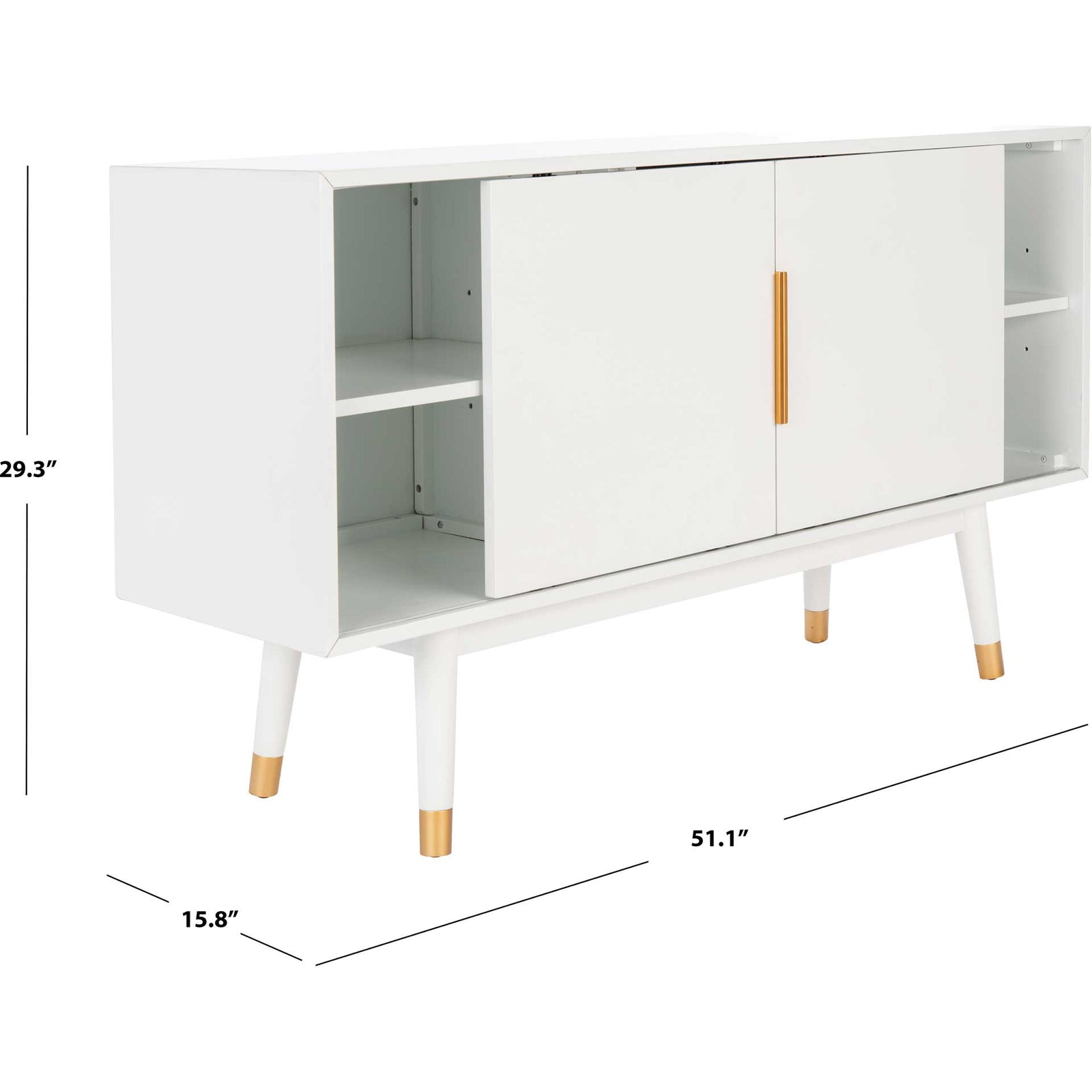 Liam 2 Door Media Stand White