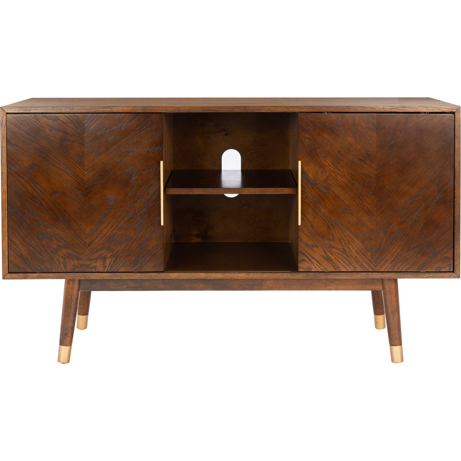 Liam 2 Door Media Stand Walnut