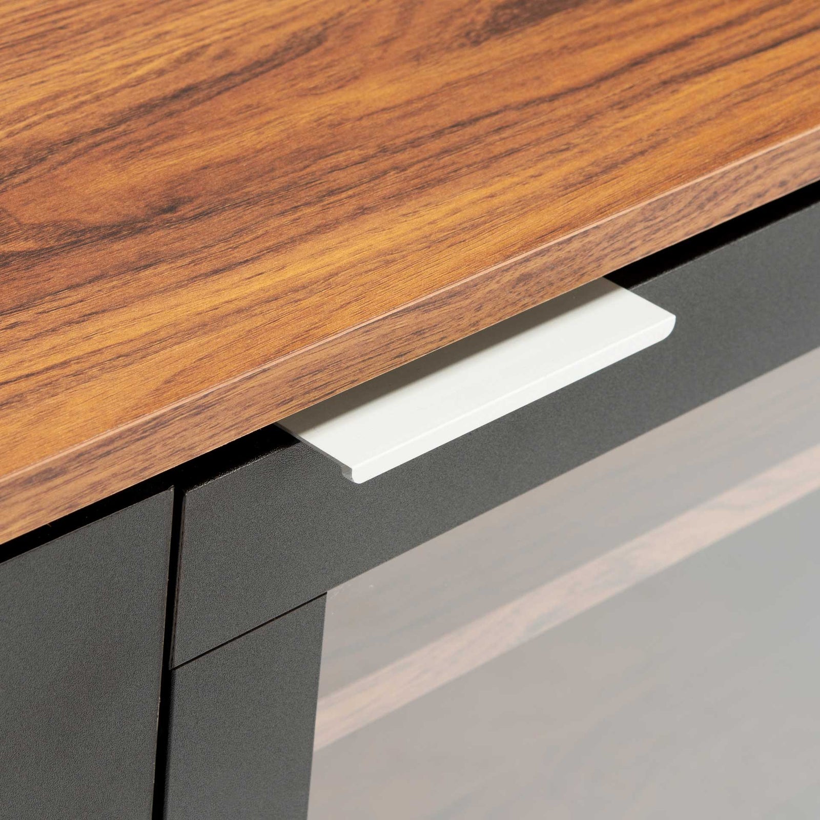 Sade 2 Shelf Media Stand Walnut/Black