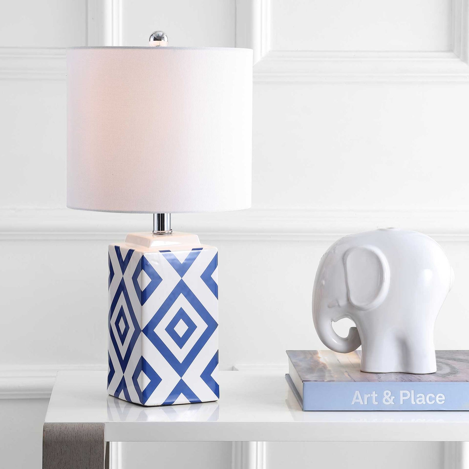 Lucian Table Lamp White/Blue