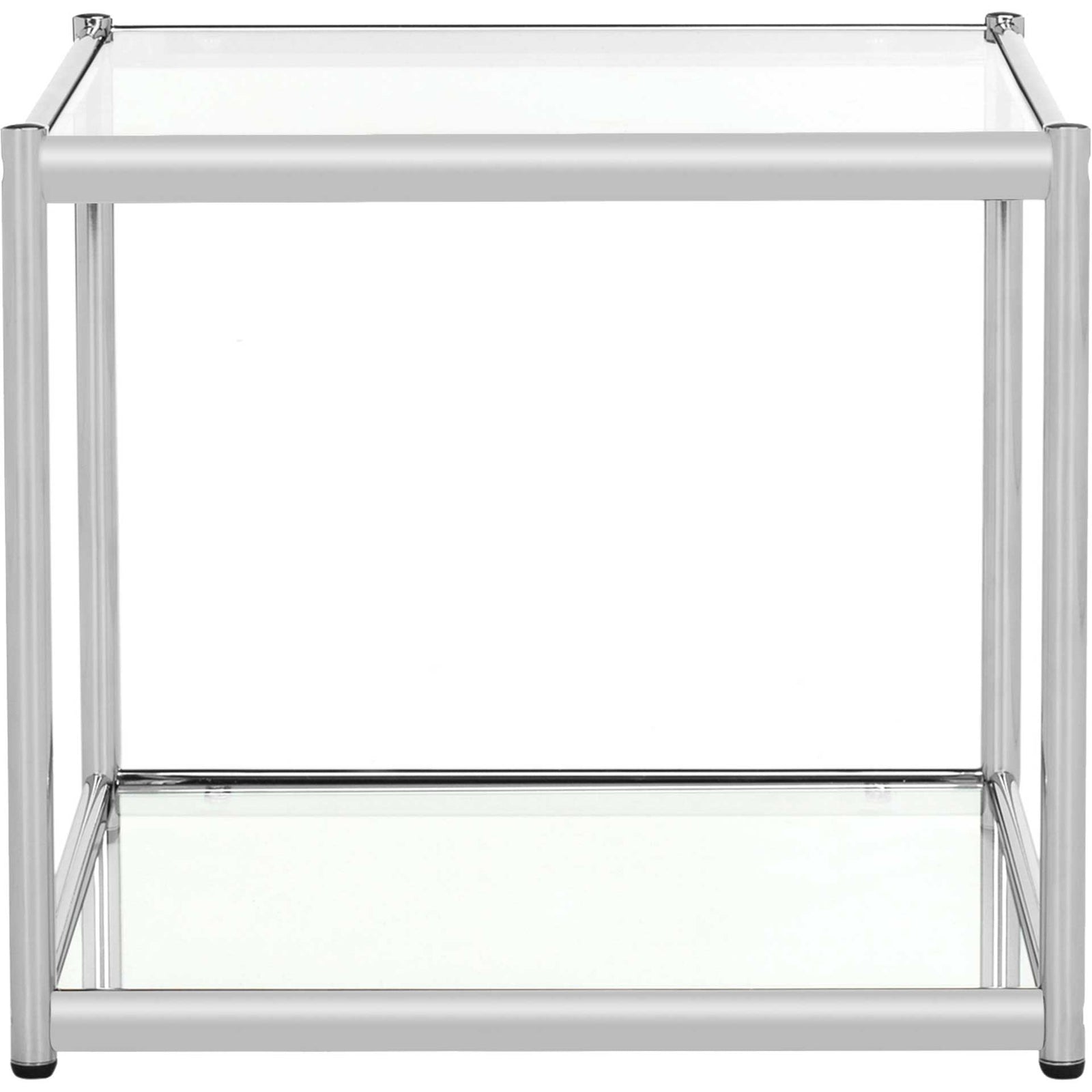 Linnea Glass Side Table Chrome