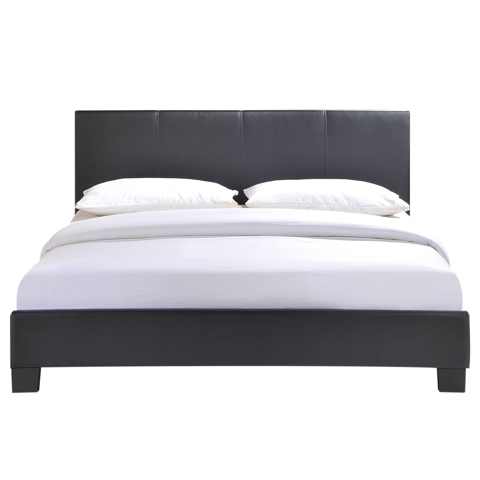 Austin Queen Vinyl Bed Black
