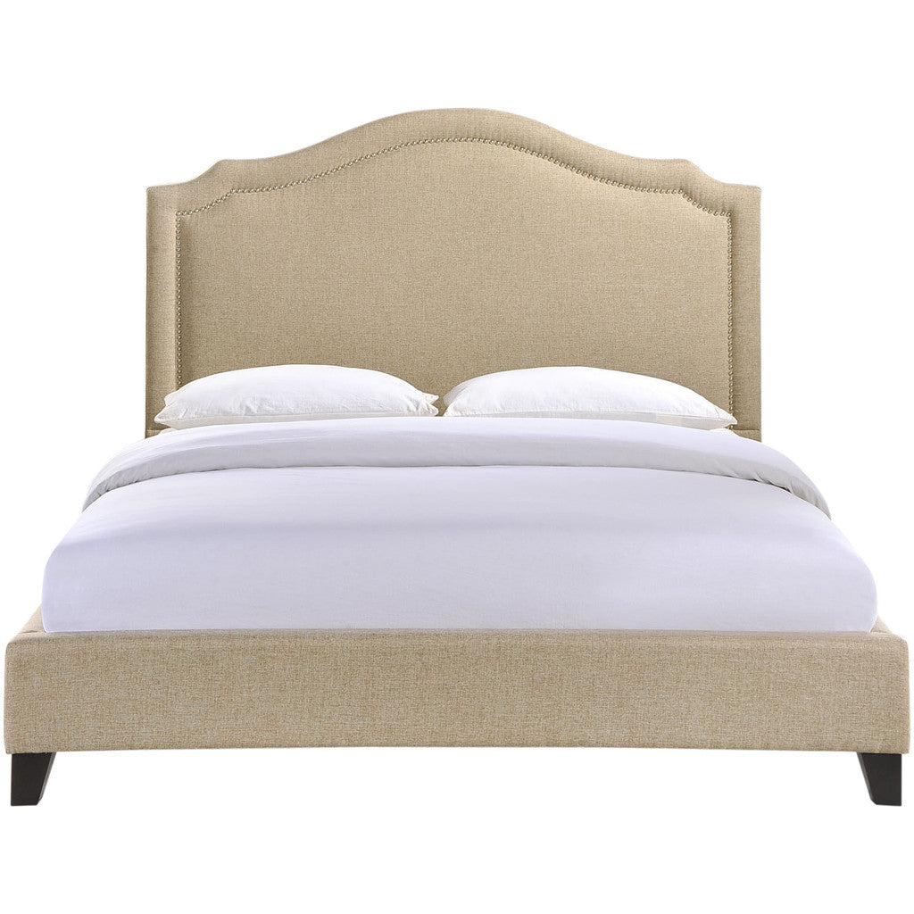 Clive Queen Bed Beige