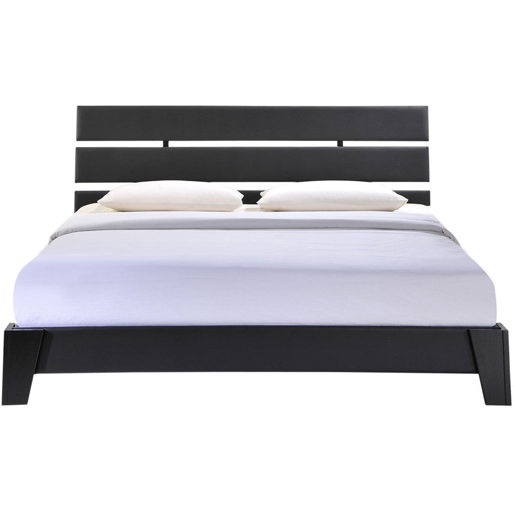 Zoar Queen Vinyl Bed Black