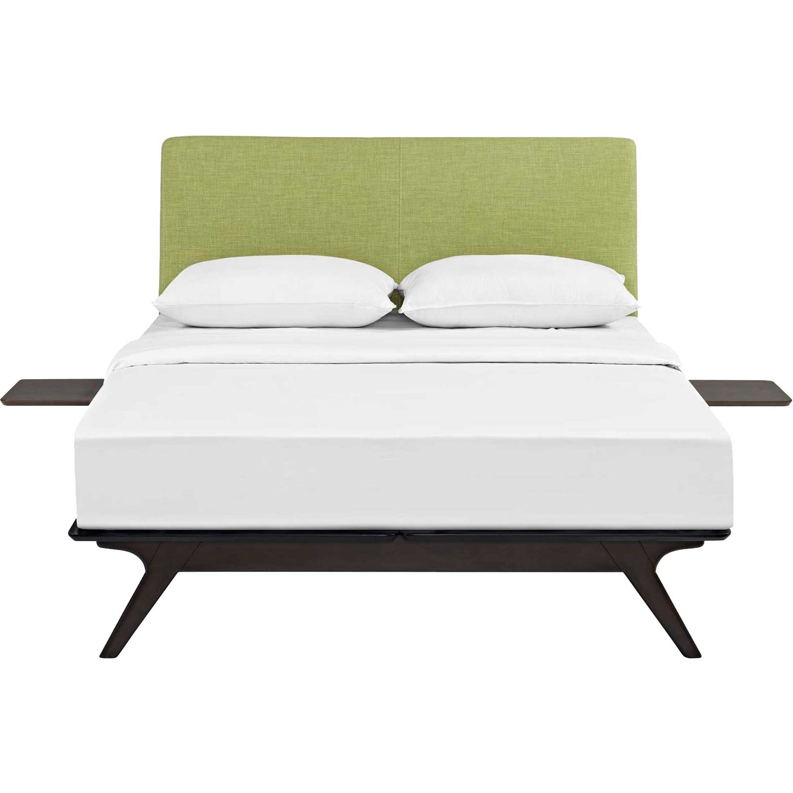 Thames Bed Cappuccino/Green With Side Tables