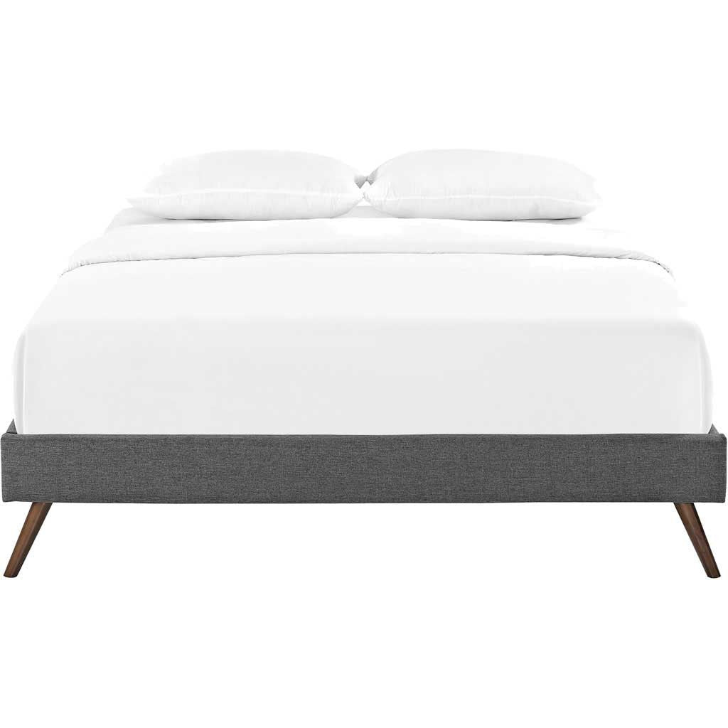 Helena Fabric Bed Gray