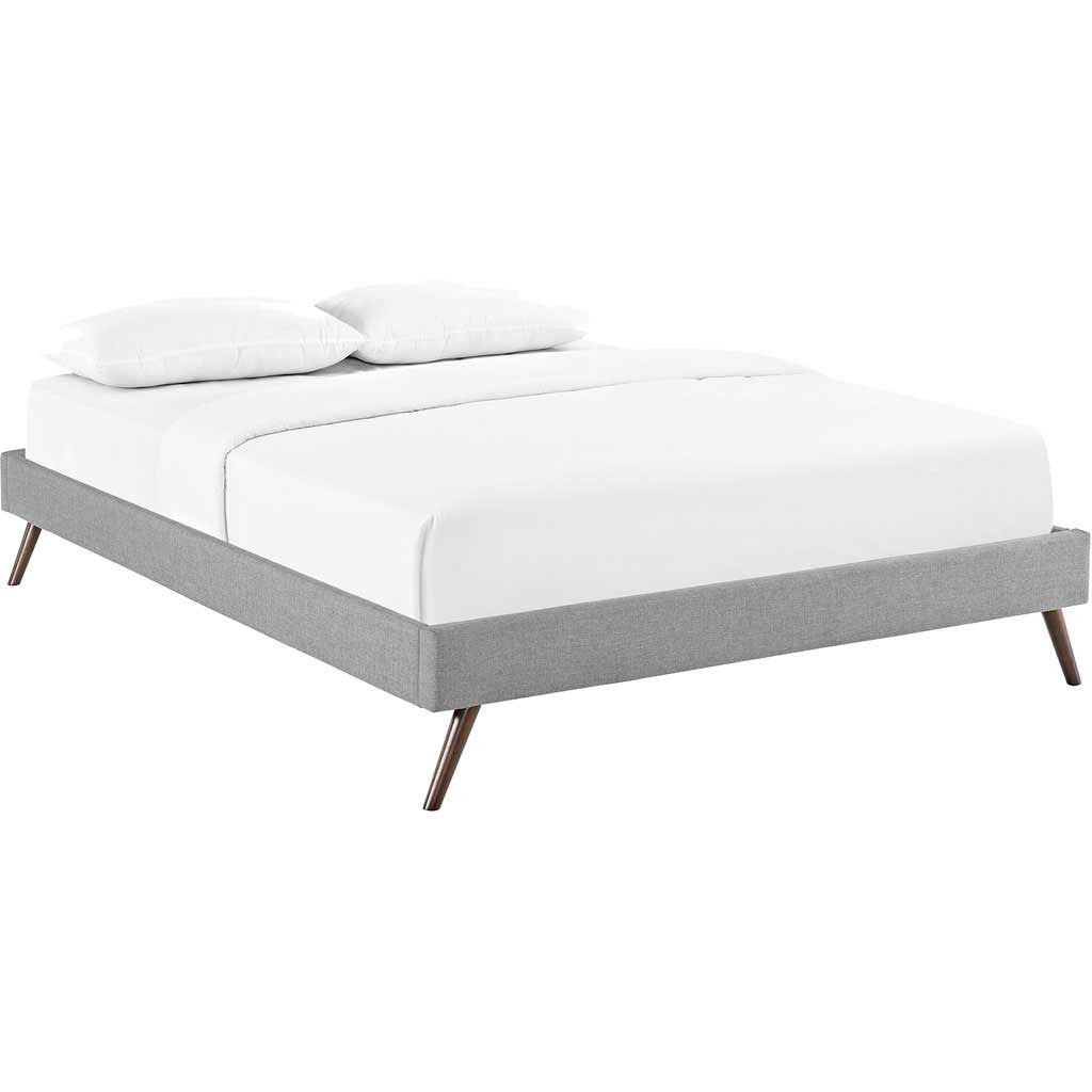 Helena Fabric Bed Light Gray