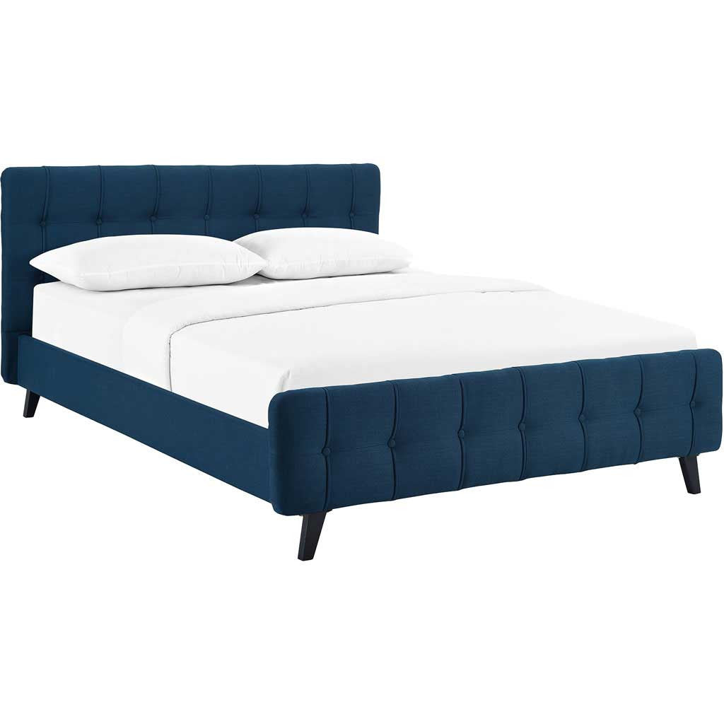 Osbert Fabric Bed Azure