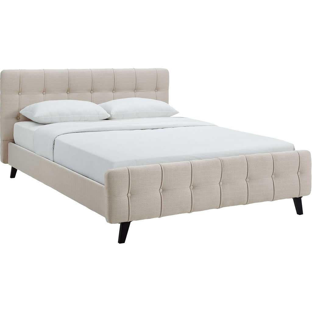 Osbert Fabric Bed Beige