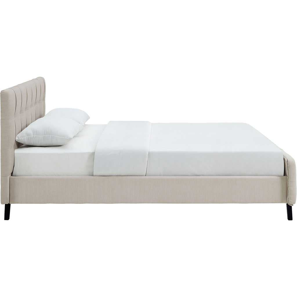 Osbert Fabric Bed Beige