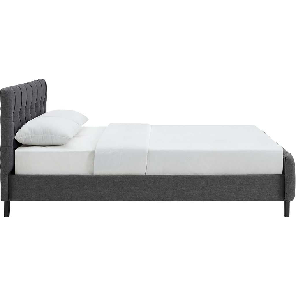 Osbert Fabric Bed Gray