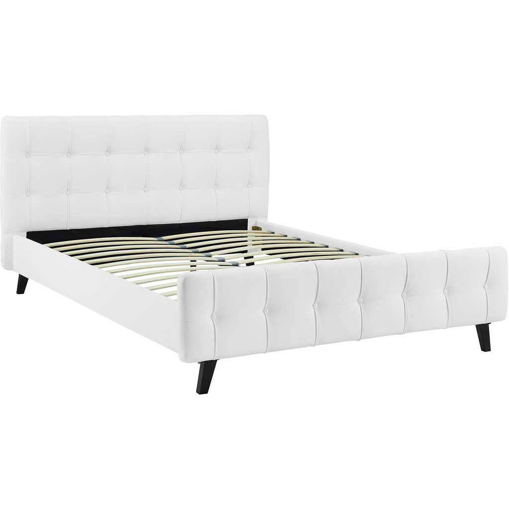 Osbert Vinyl Bed White