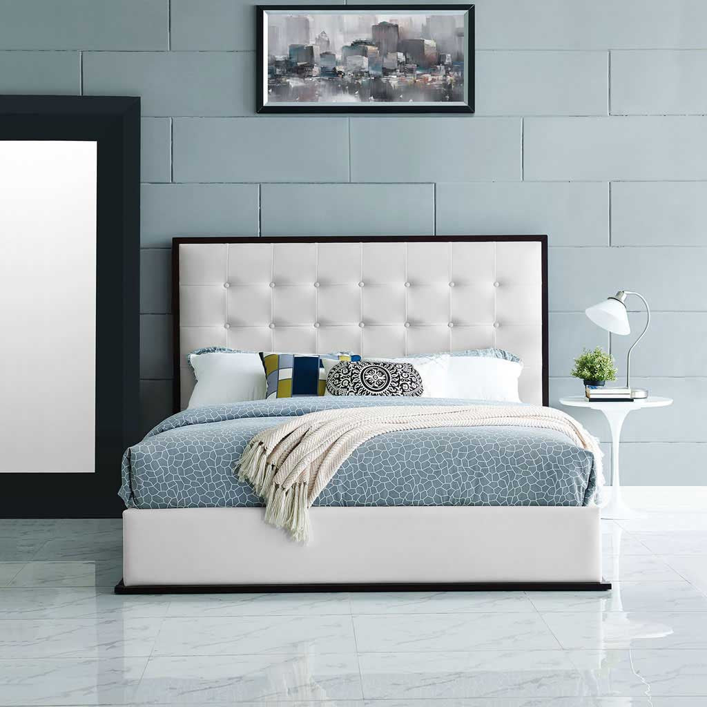 Marina Vinyl Bed Cappuccino/White